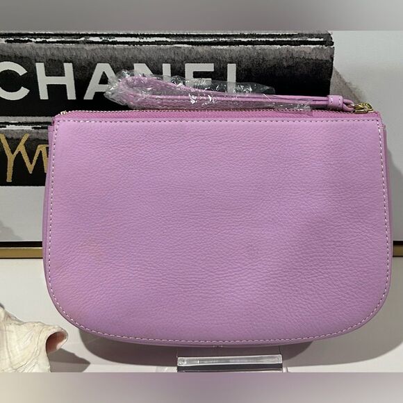 Talbots Purple Leather Clutch Wristlet Wallet Cellphone NWT - Picture 5 of 9